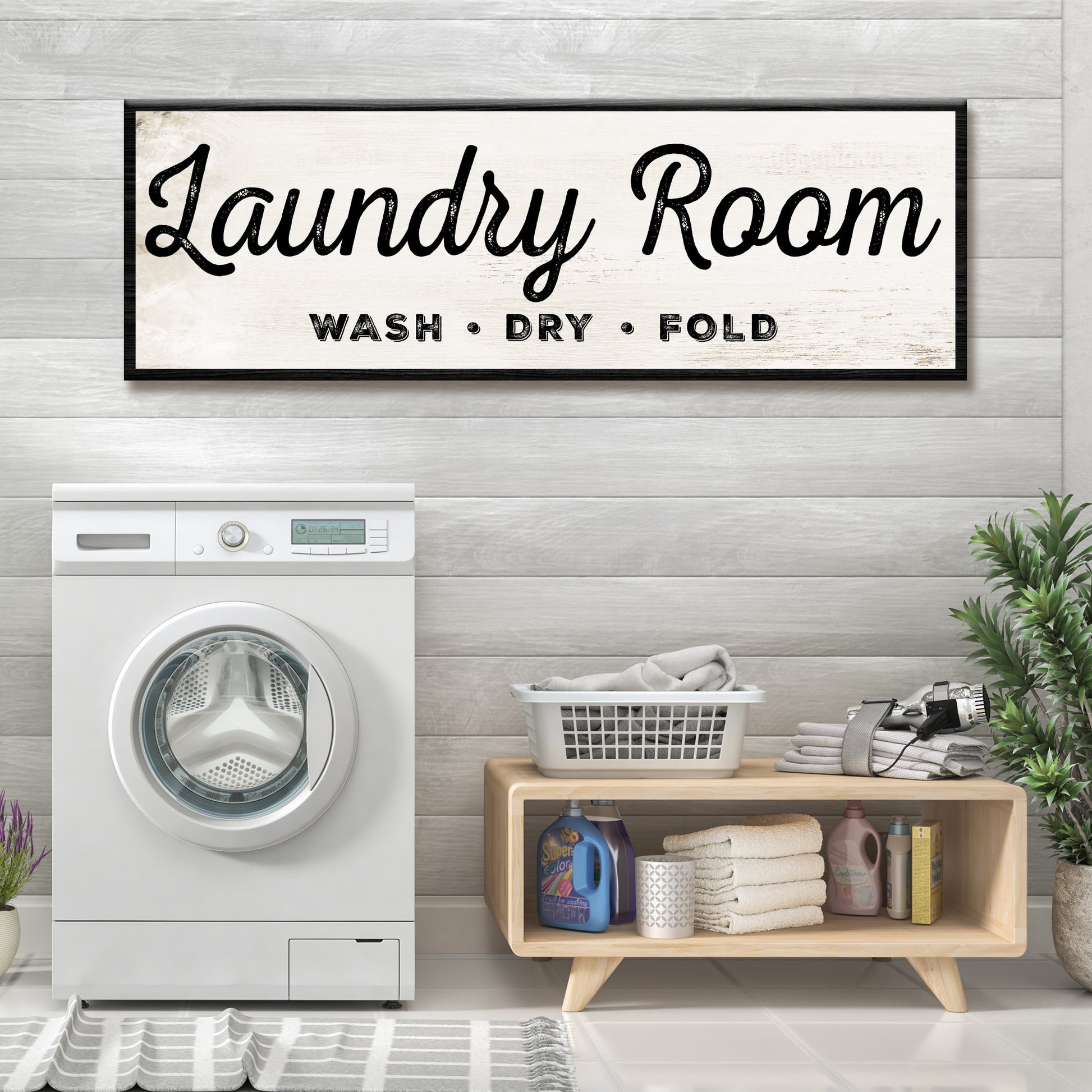 Laundry Room Wash Dry Fold Sign