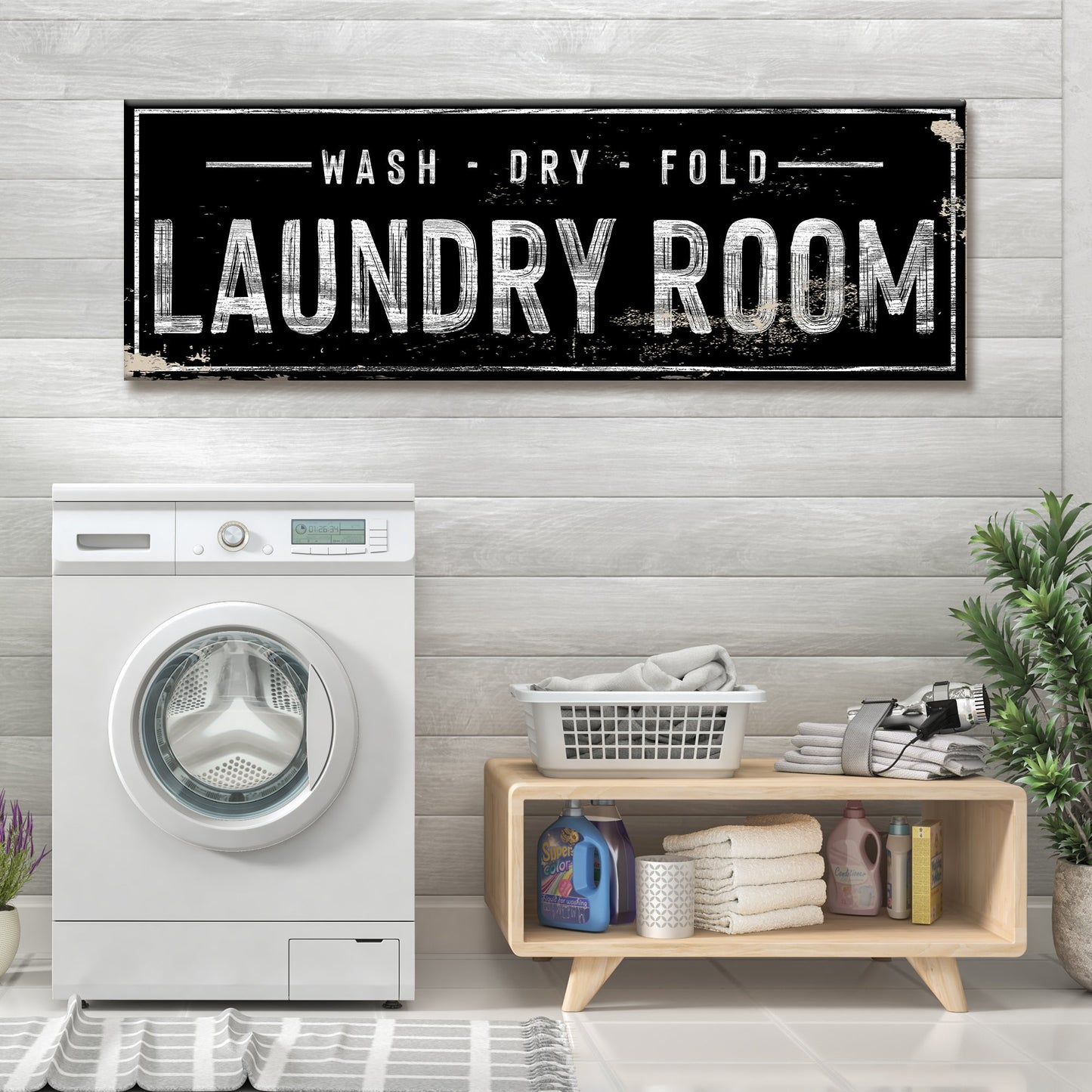 Laundry Room Wash Dry Fold Sign