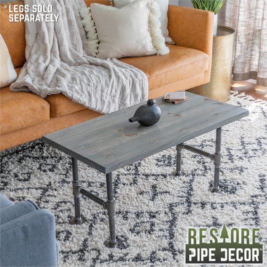 RESTORE Riverstone Grey Solid Wood Coffee Tabletop