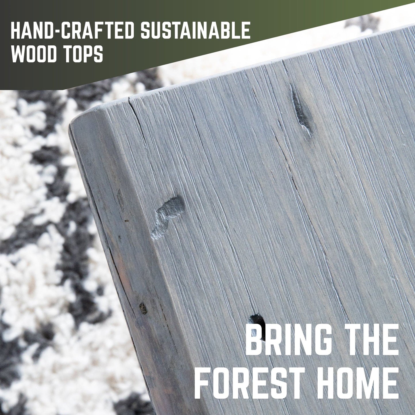 RESTORE Riverstone Grey Solid Wood Desk Tabletop