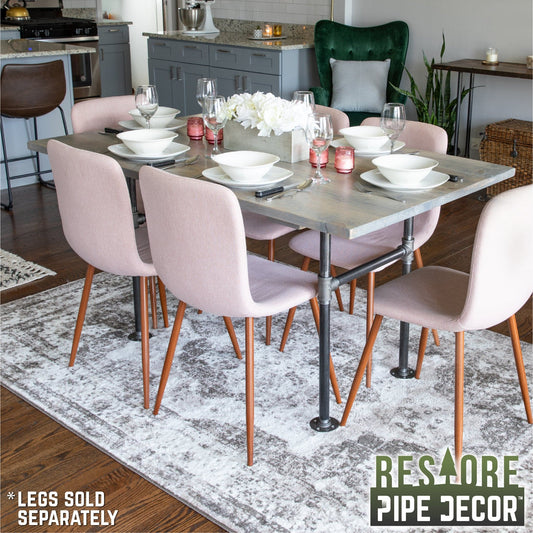 RESTORE Riverstone Grey Solid Wood Dining Tabletop