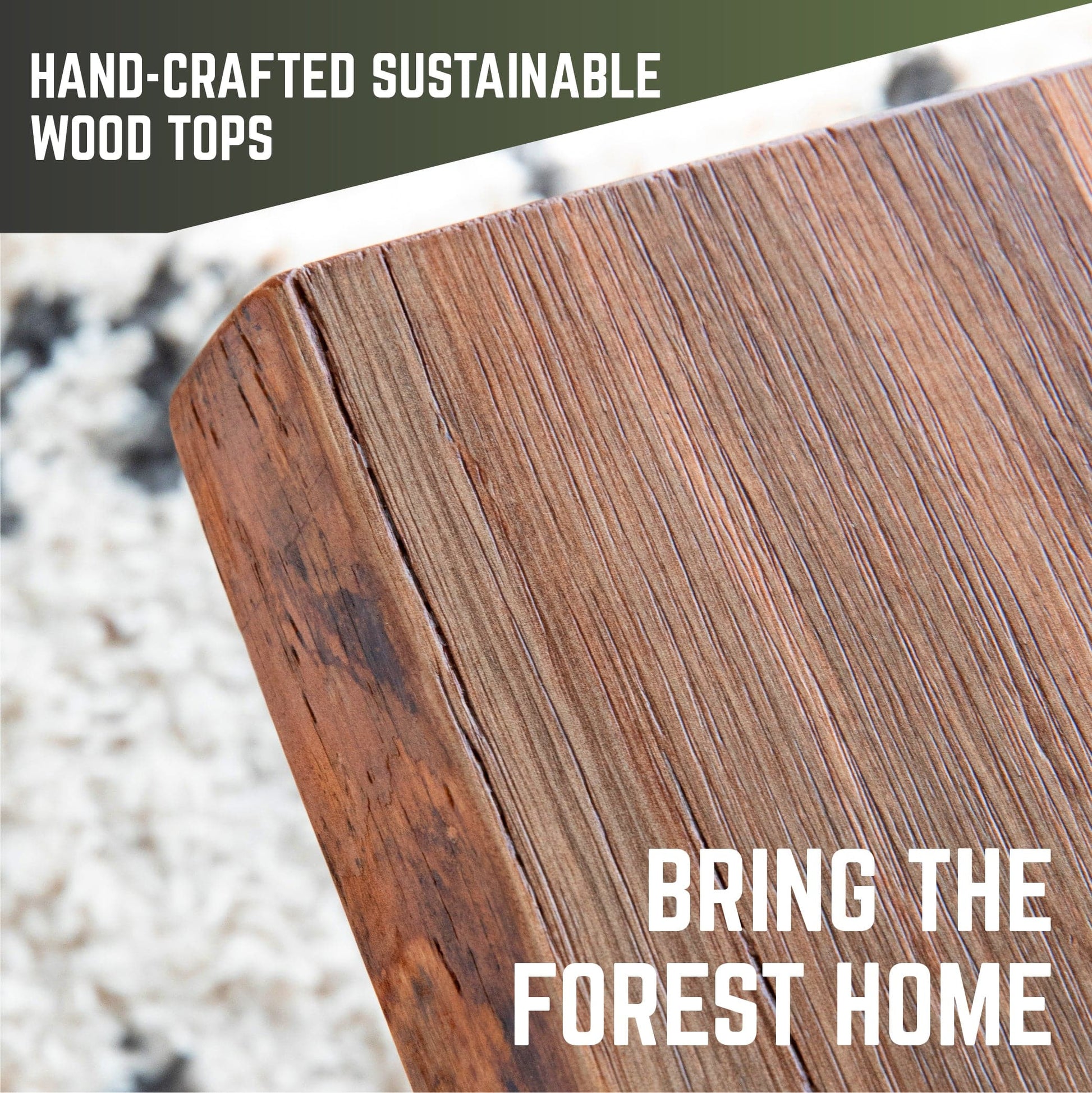 RESTORE Sunset Cedar Solid Live Edge Wood Console Tabletop