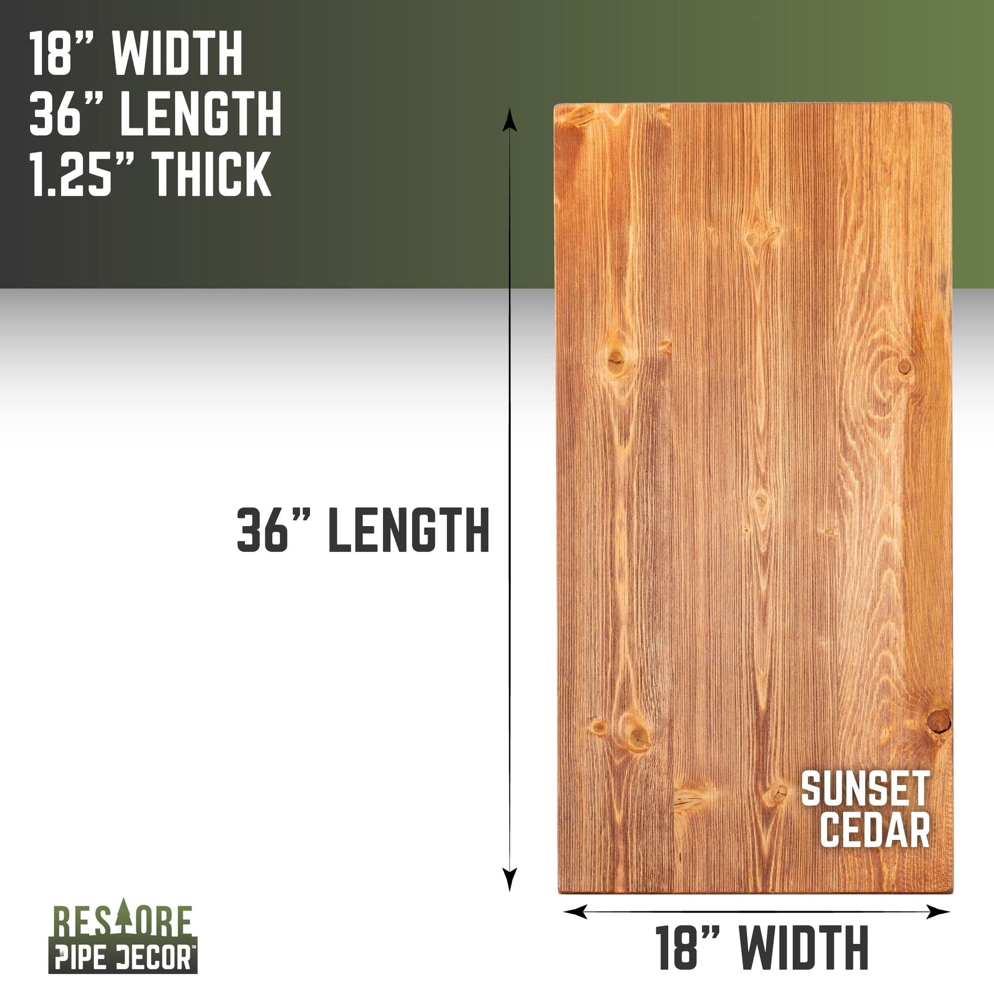 RESTORE Sunset Cedar Solid Wood Coffee Tabletop