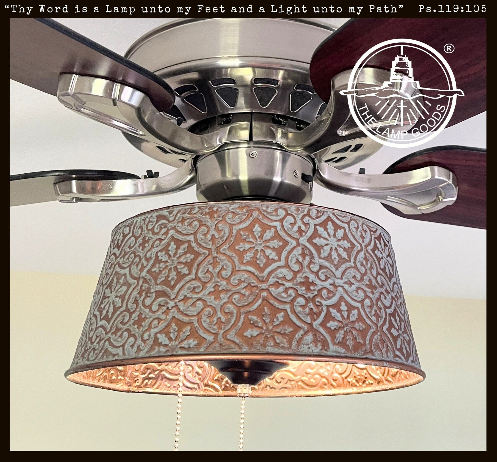 Ornate Copper Ceiling Fan Light Kit Makeover Replacement
