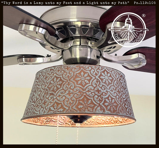 Ornate Copper Ceiling Fan Light Kit Makeover Replacement