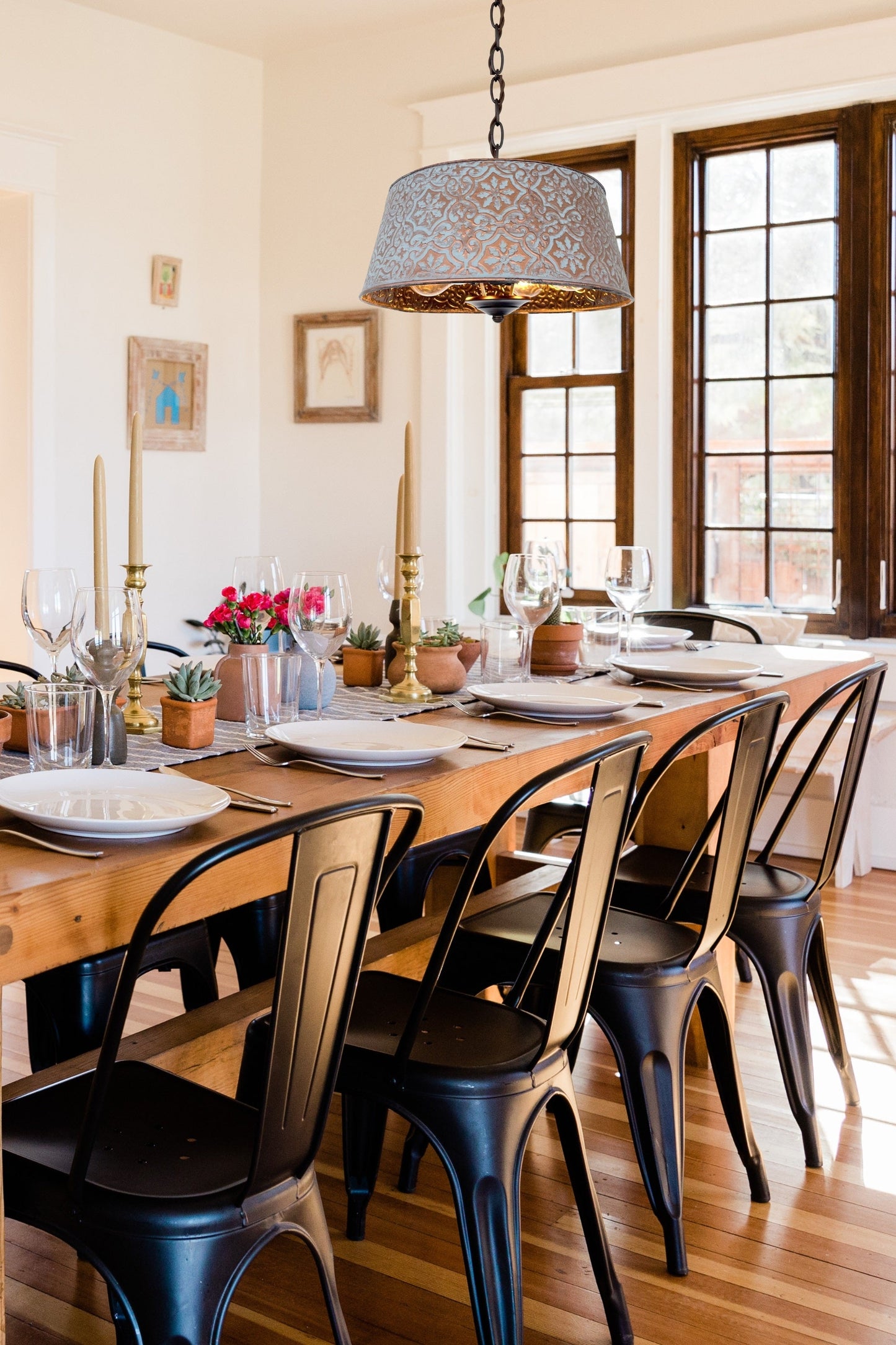 Ornate Copper Farmhouse Chandelier Lighting