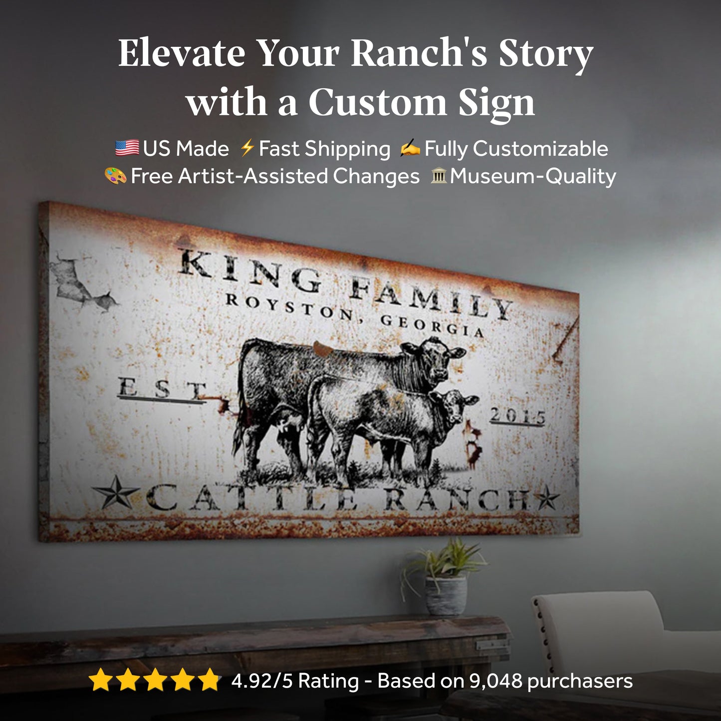 Cattle Ranch Sign X