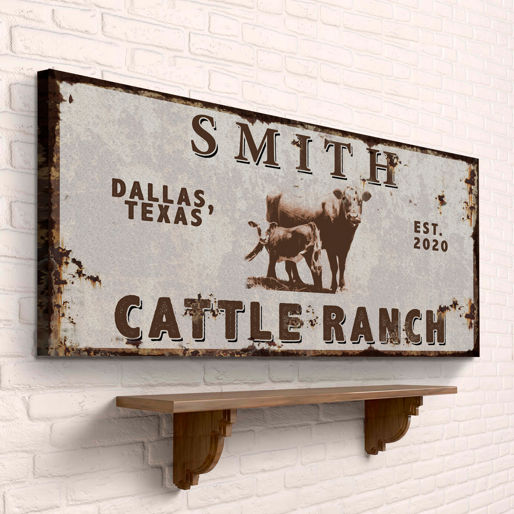Angus Cattle Ranch Sign