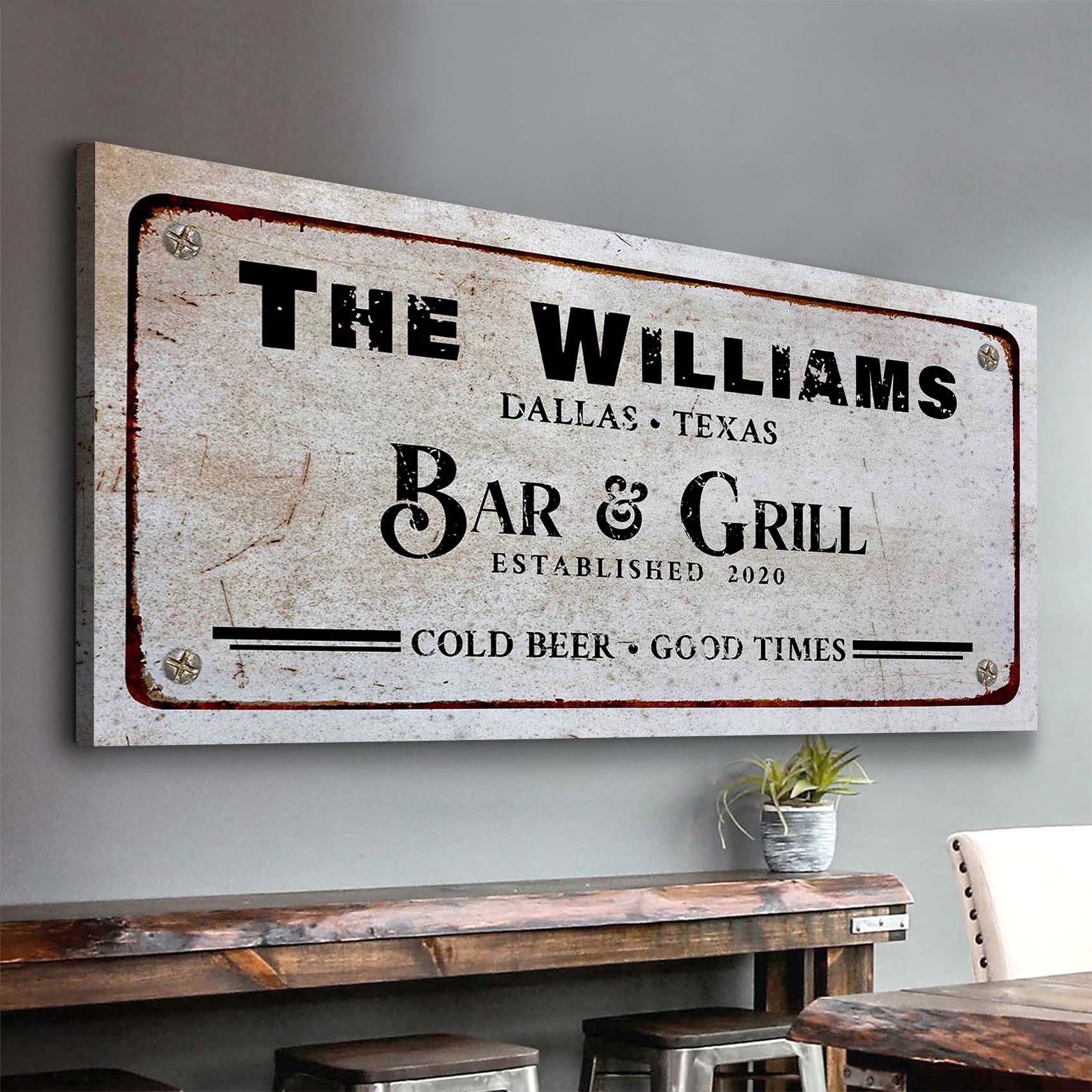 Bar and Grill Sign VII