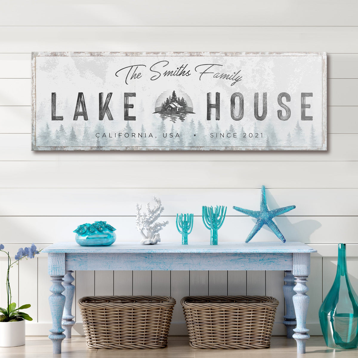 Lak Sign Family Lake House Sign II – Metal Sign Barn