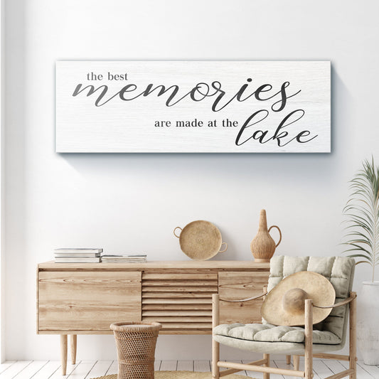 Best Memories At The Lake Sign