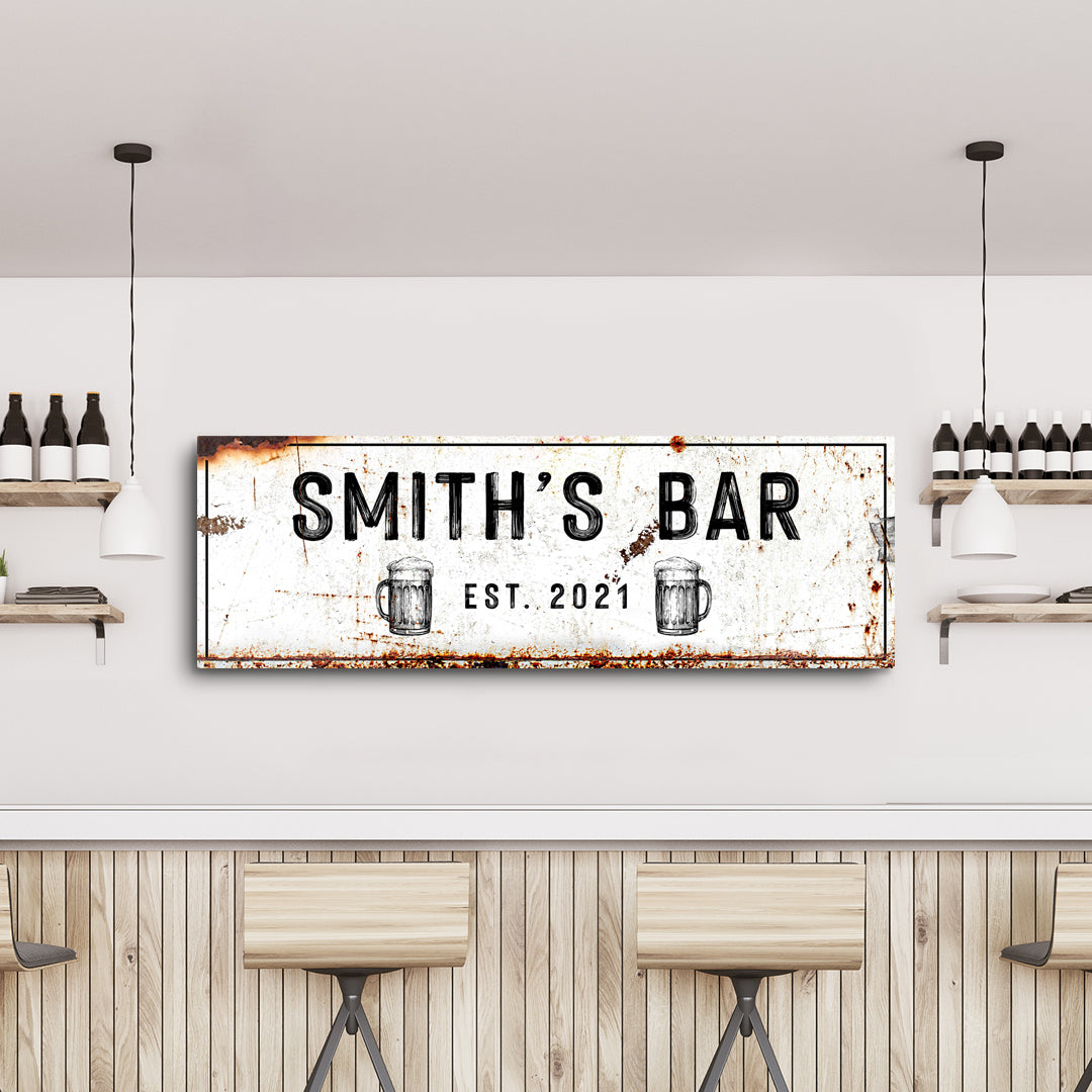 Family Bar Rustic Sign