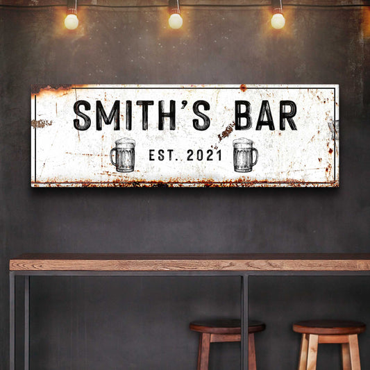 Family Bar Rustic Sign