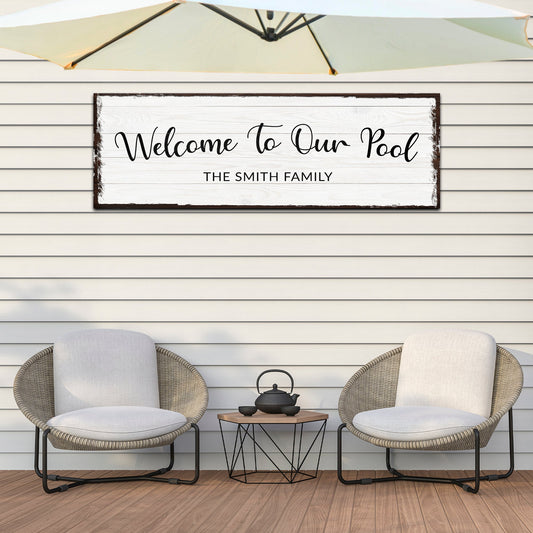 Welcome To Our Pool Sign