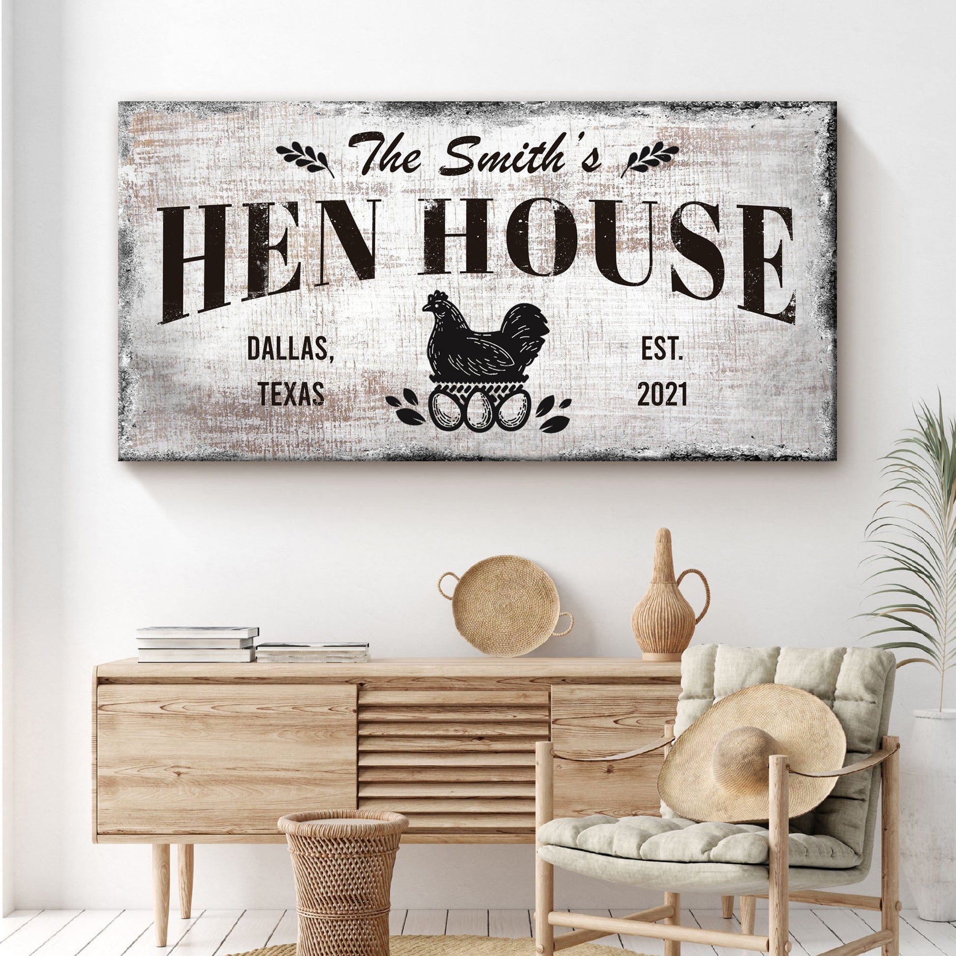 Family Hen House Sign