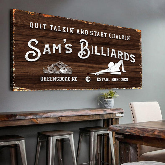 Billiards Room Vintage Sign