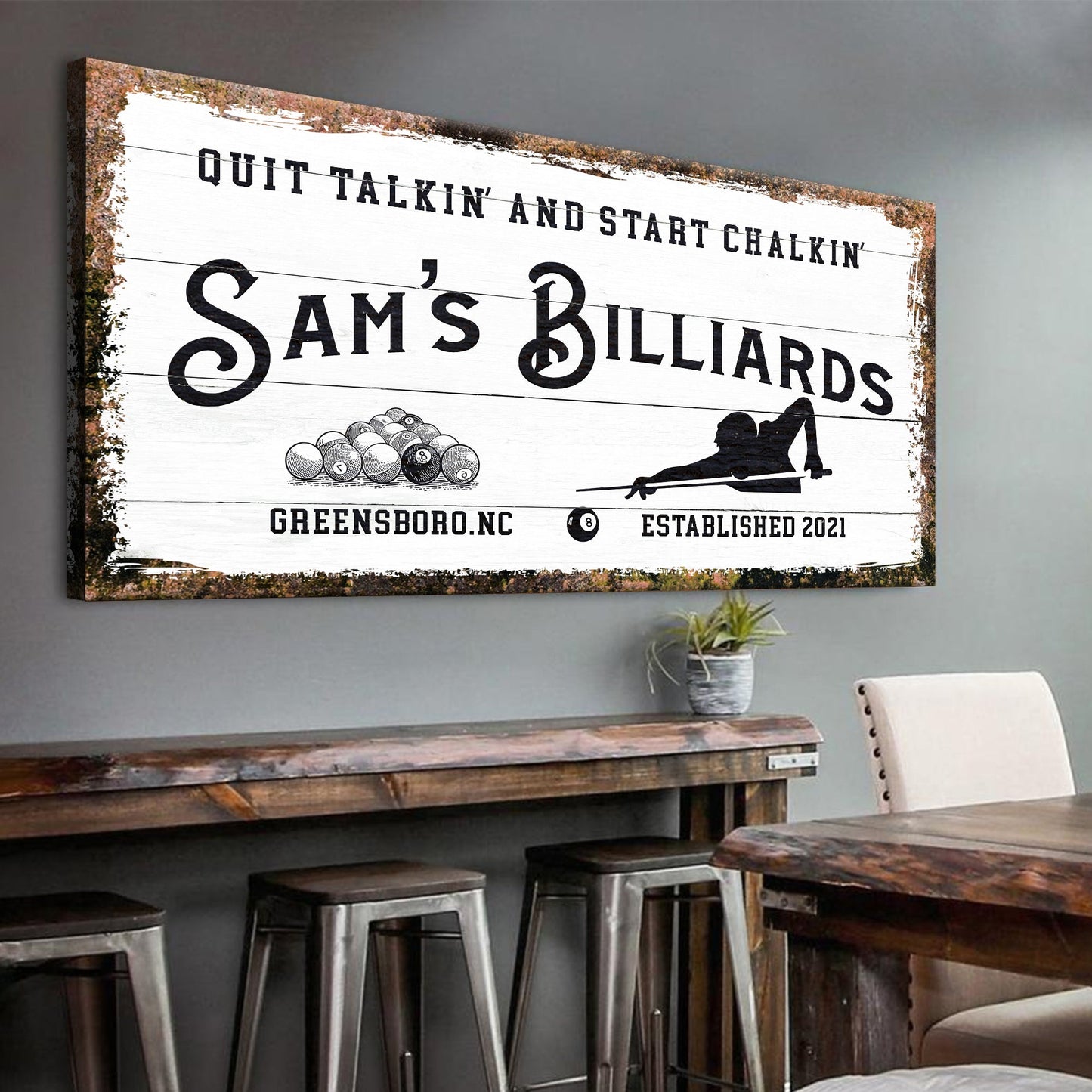 Billiards Room Sign II