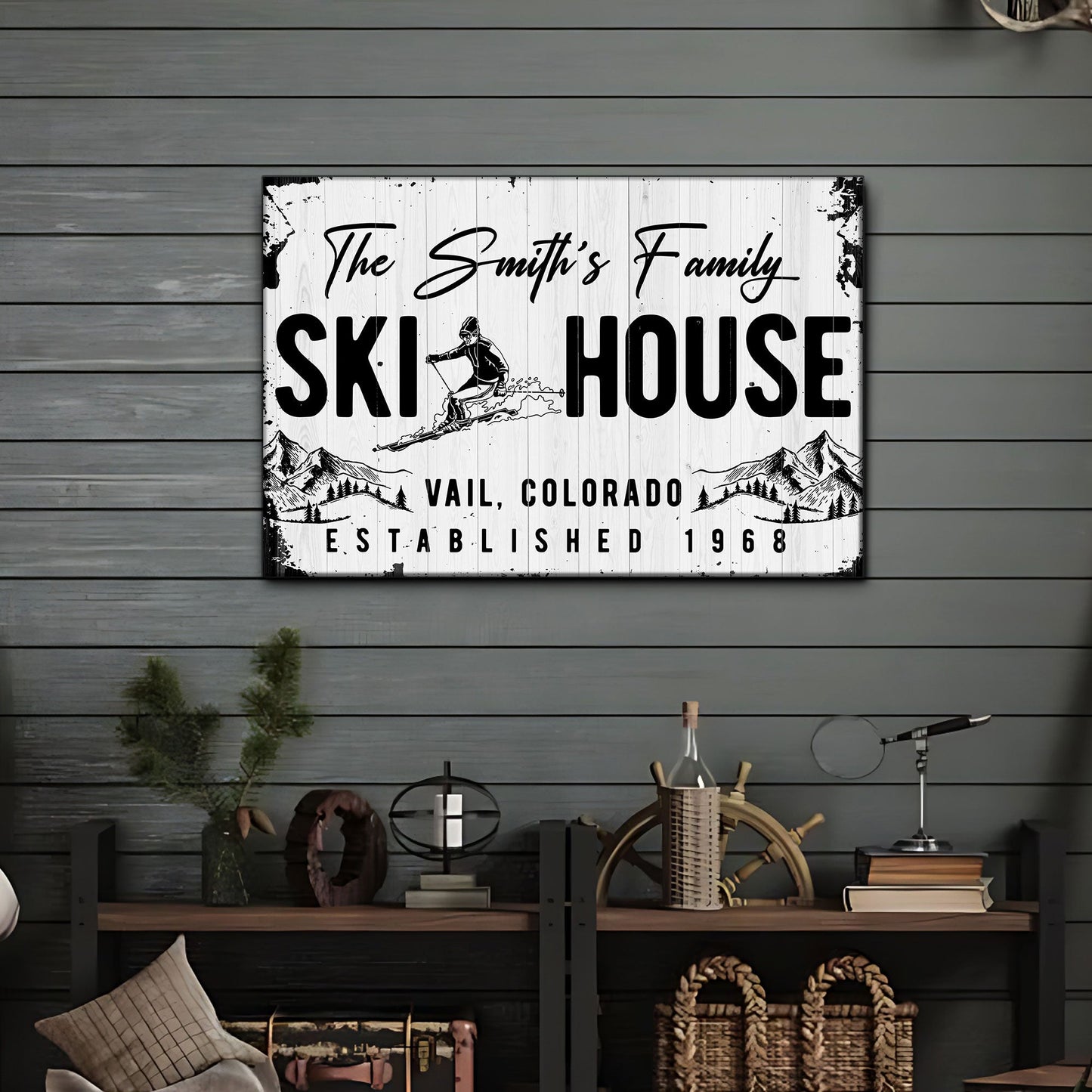 Ski House Sign