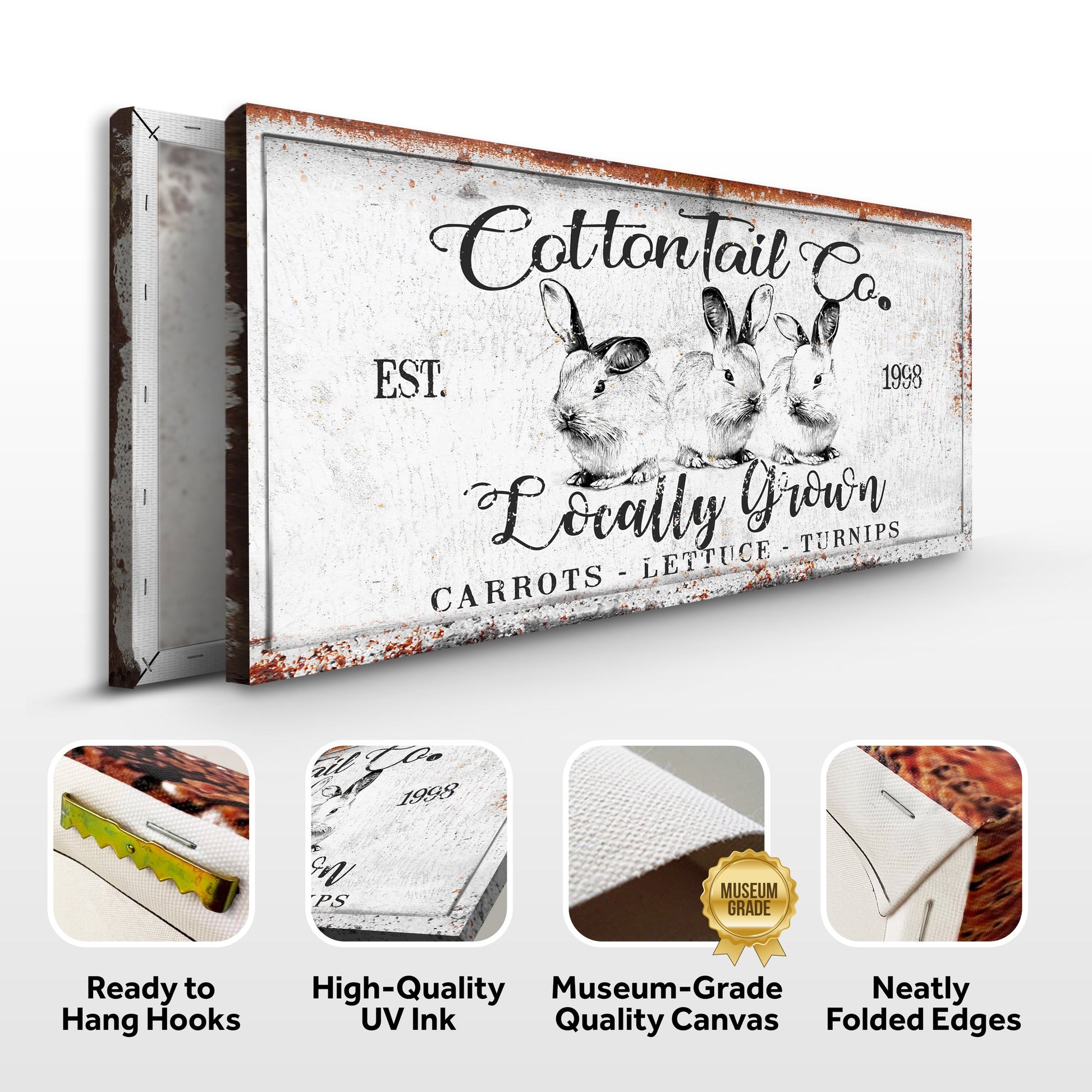 Vintage Cottontail Co Easter Sign III