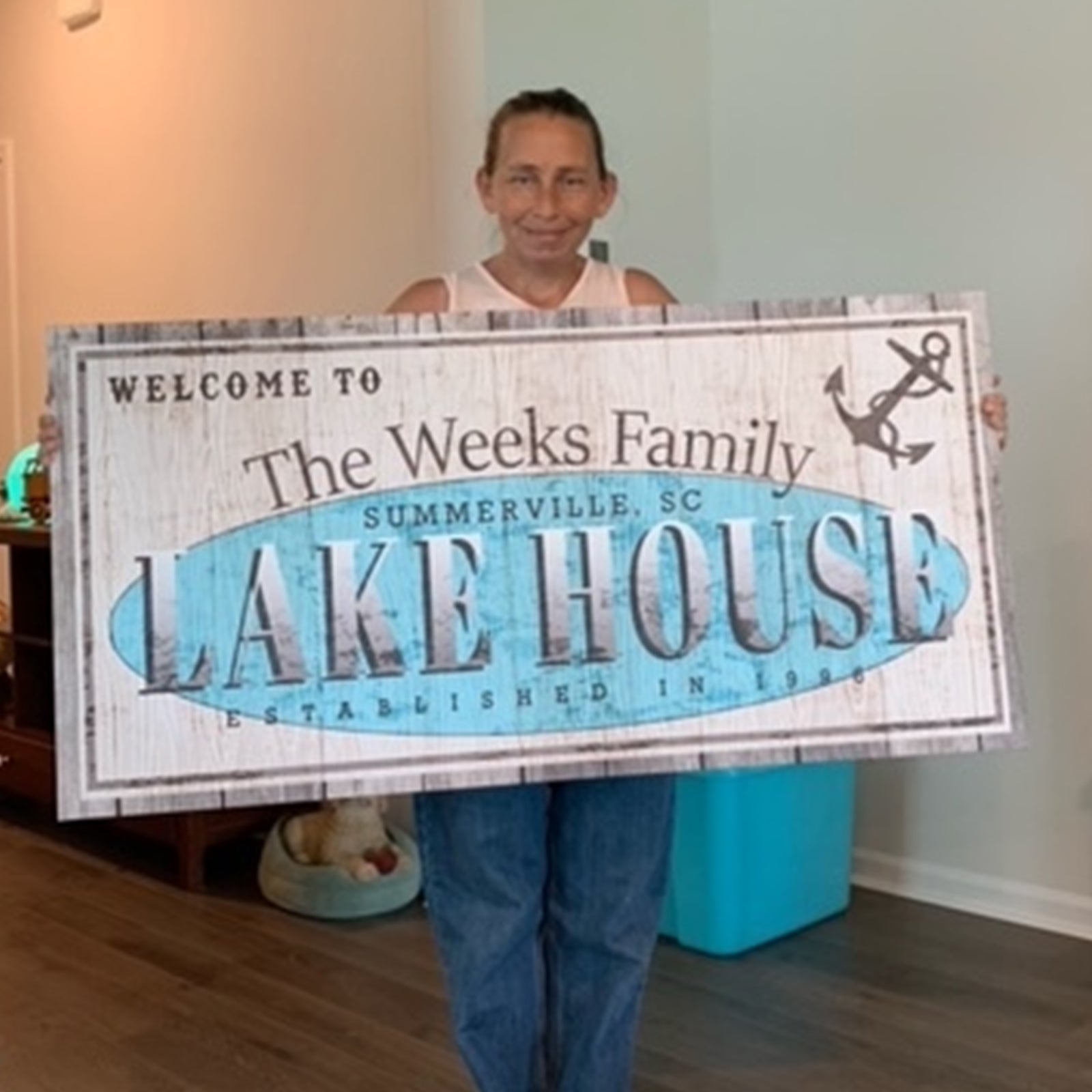 Vintage Family Lake House Sign
