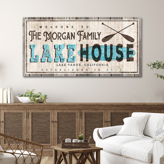Vintage Family Lake House Sign