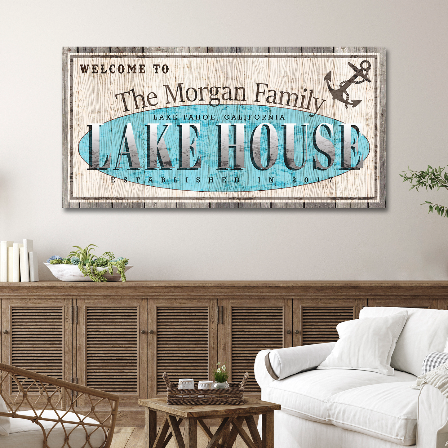Vintage Family Lake House Sign