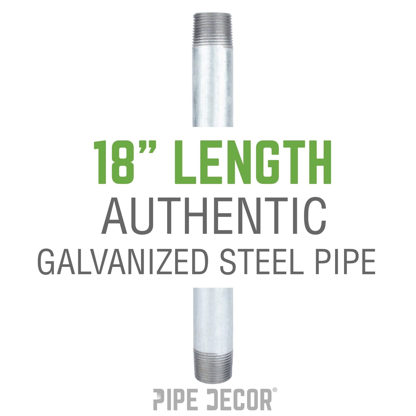 1 1/4 in. x 18 in. Galvanized Pipe