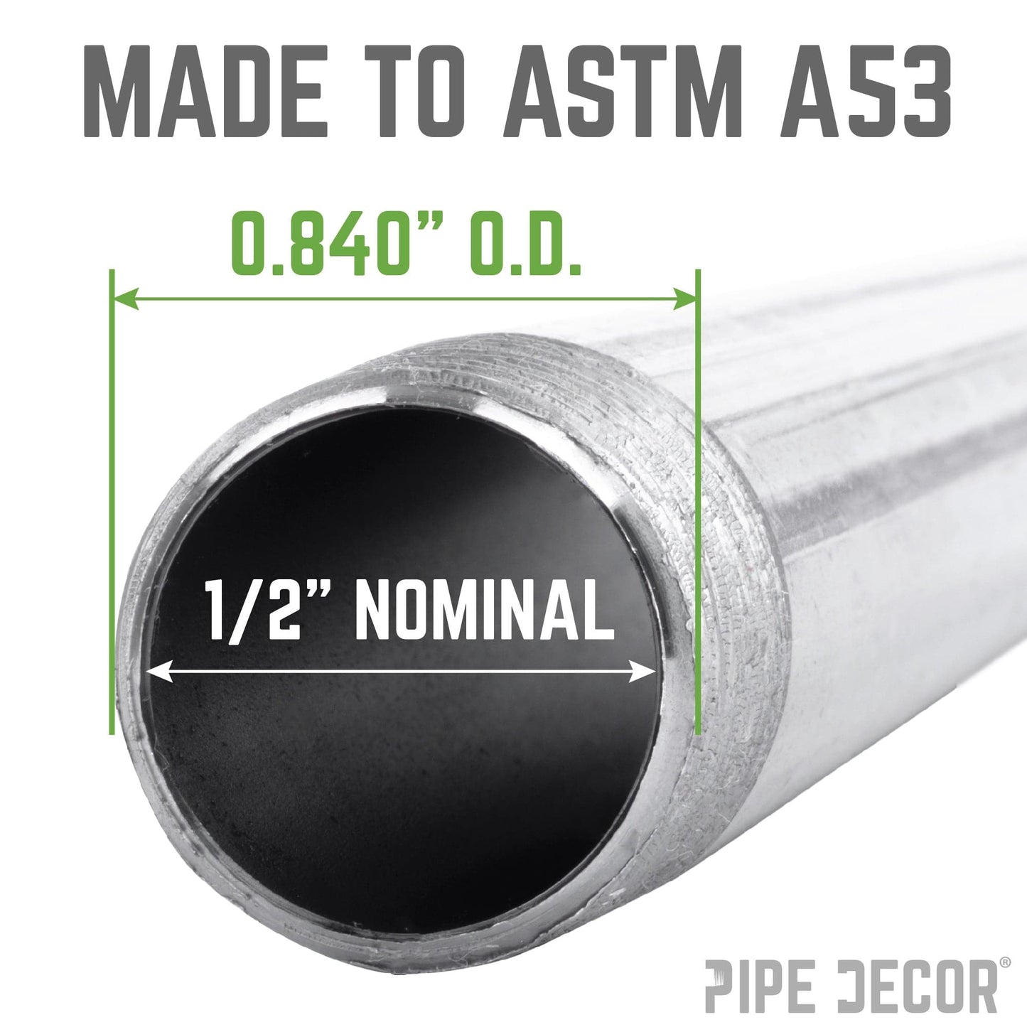 1/2 in. x 42 in. Galvanized Steel Pipe