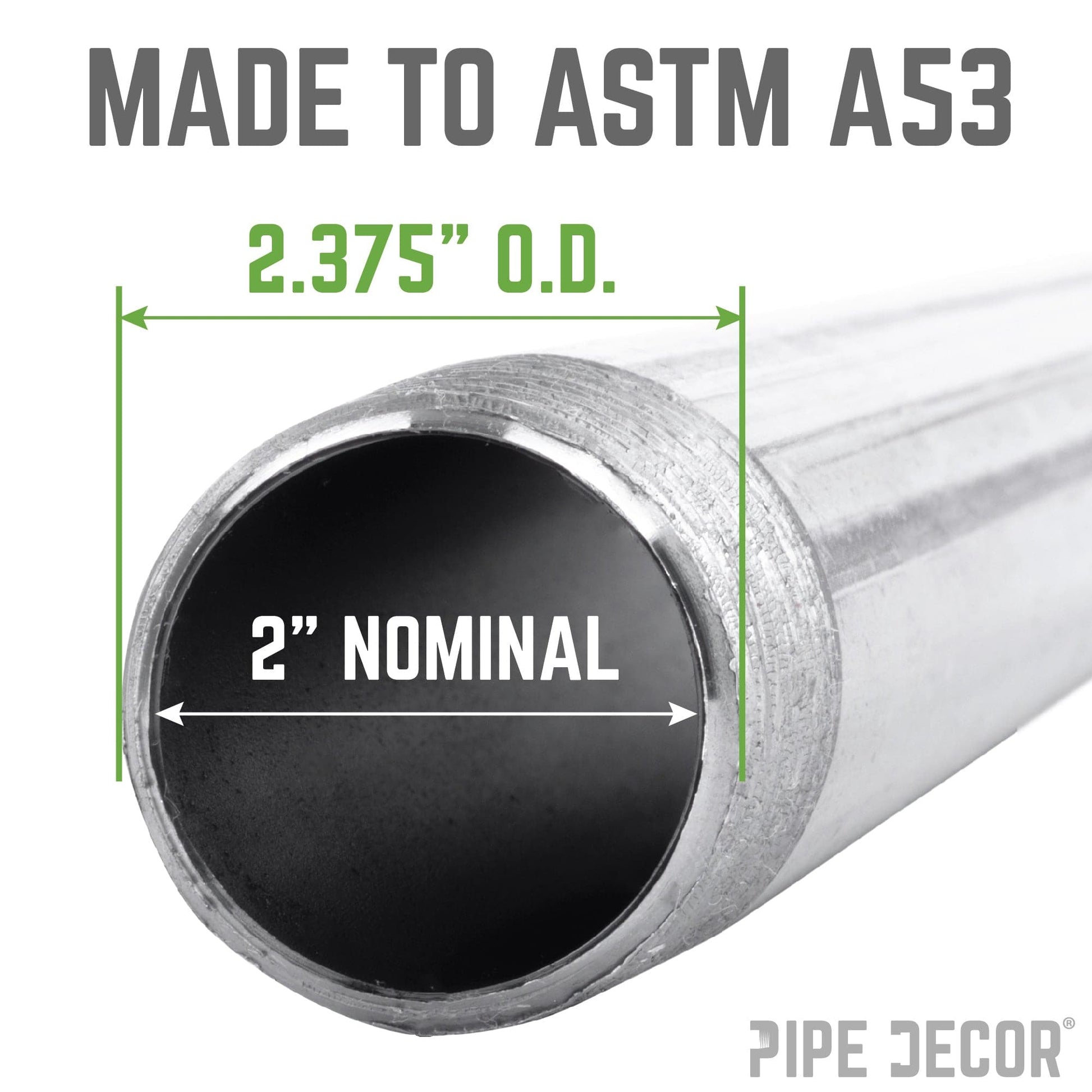 2 in. x 60 in. Galvanized Pipe