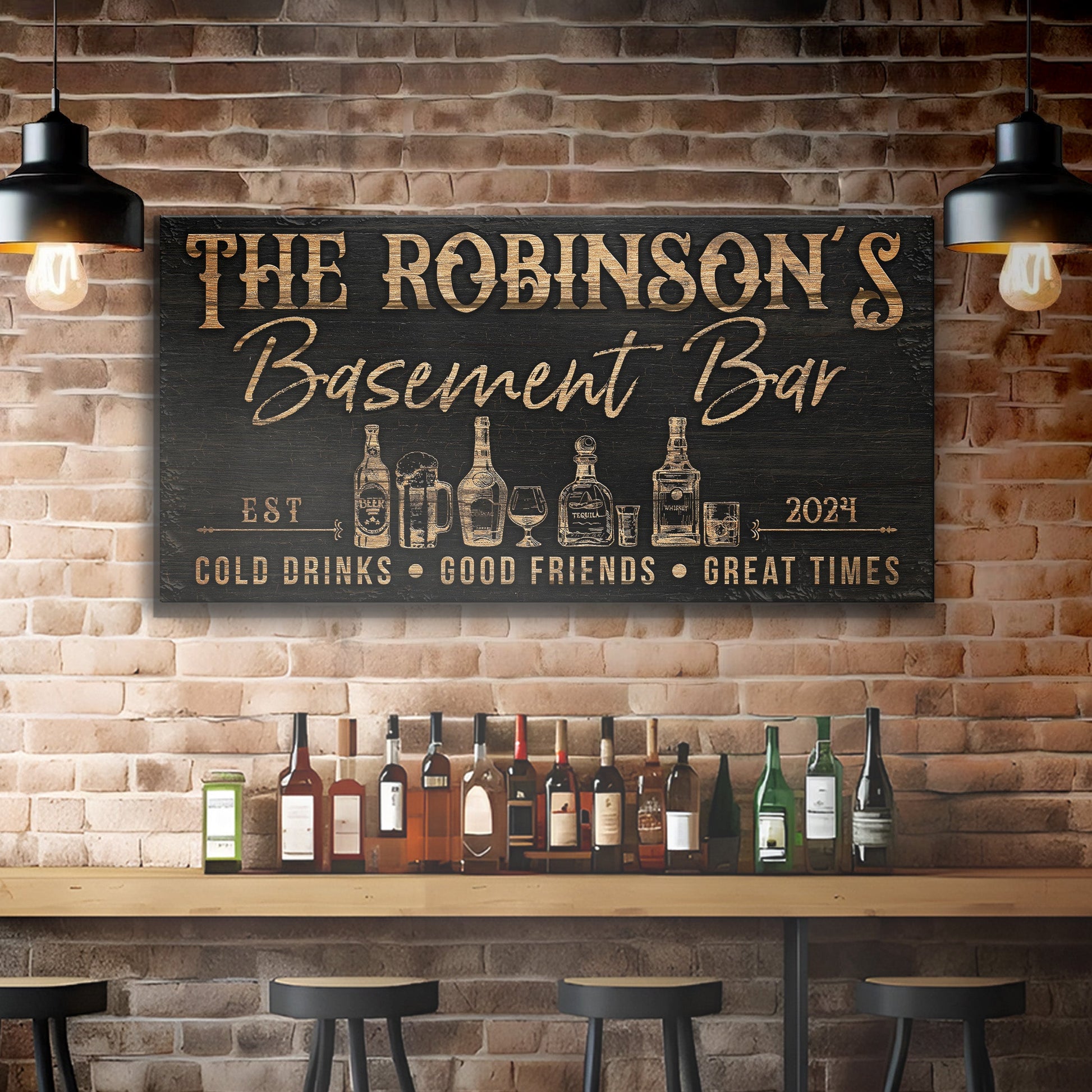 Personalized Basement Bar Sign III