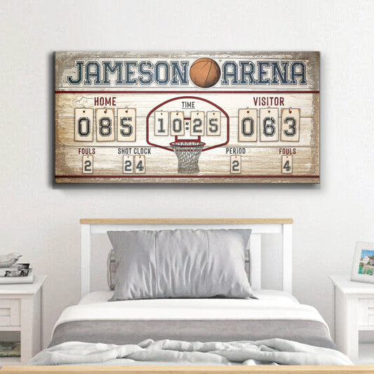 Personalized Basketball Scoreboard Sign