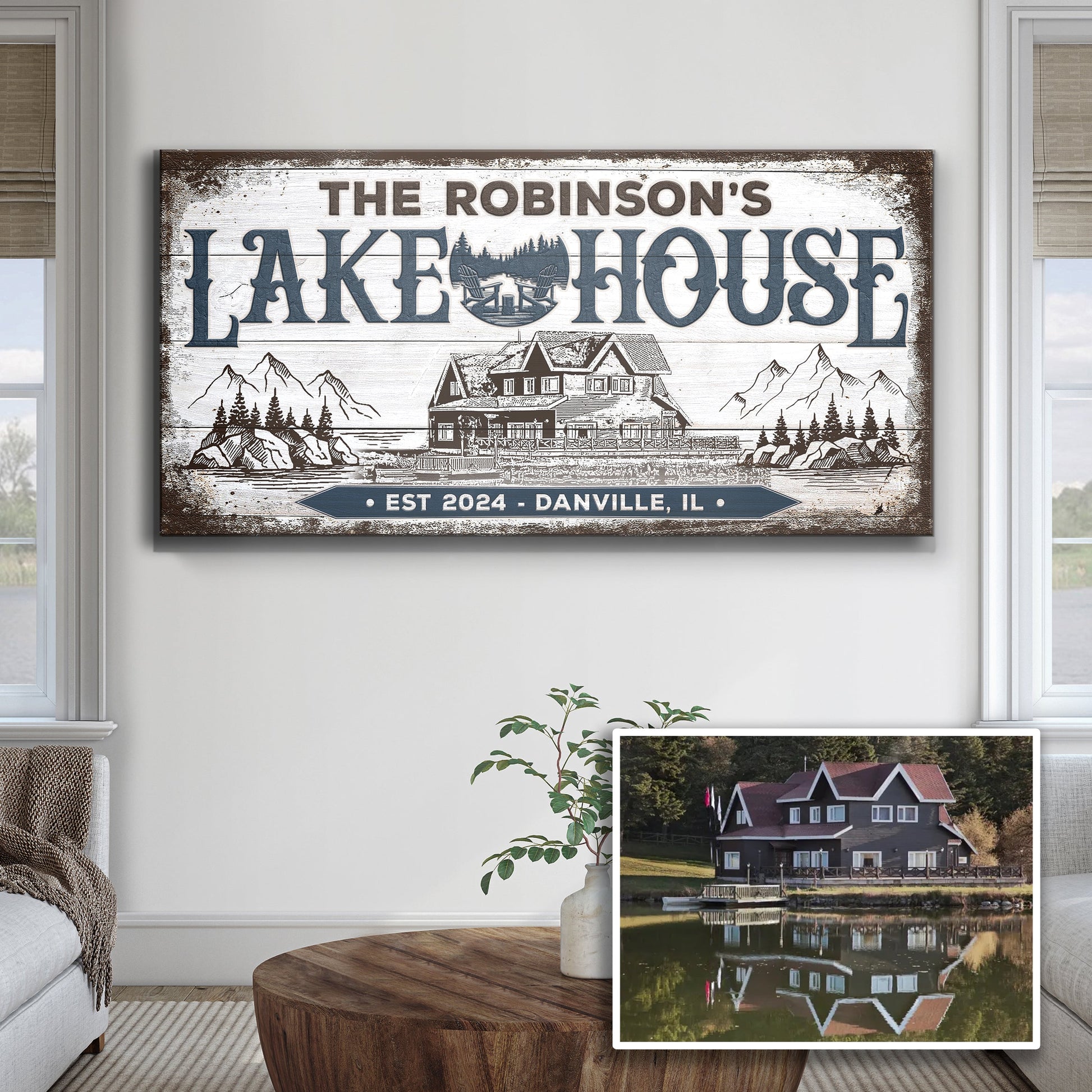 Personalized Lake House Sign II