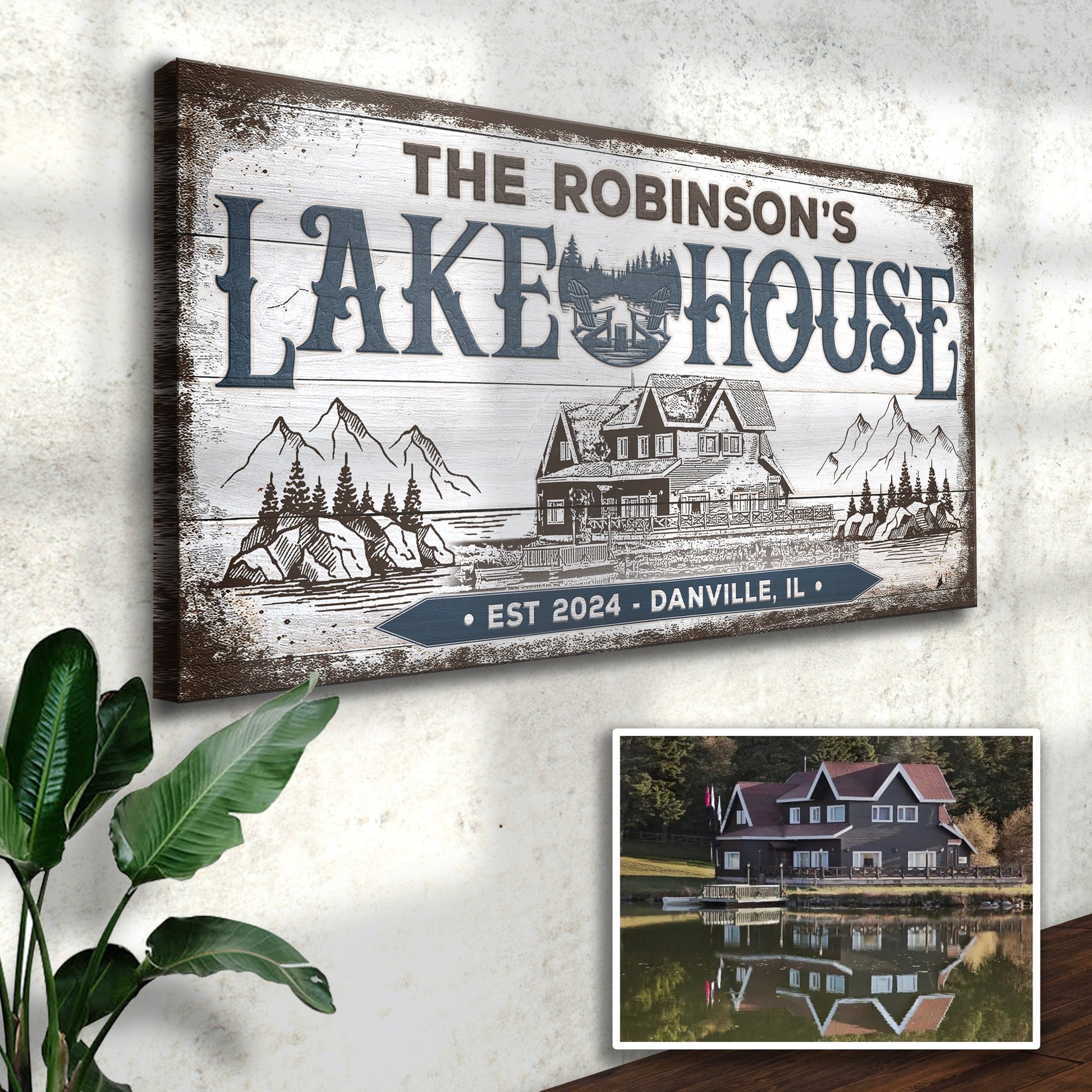 Personalized Lake House Sign II