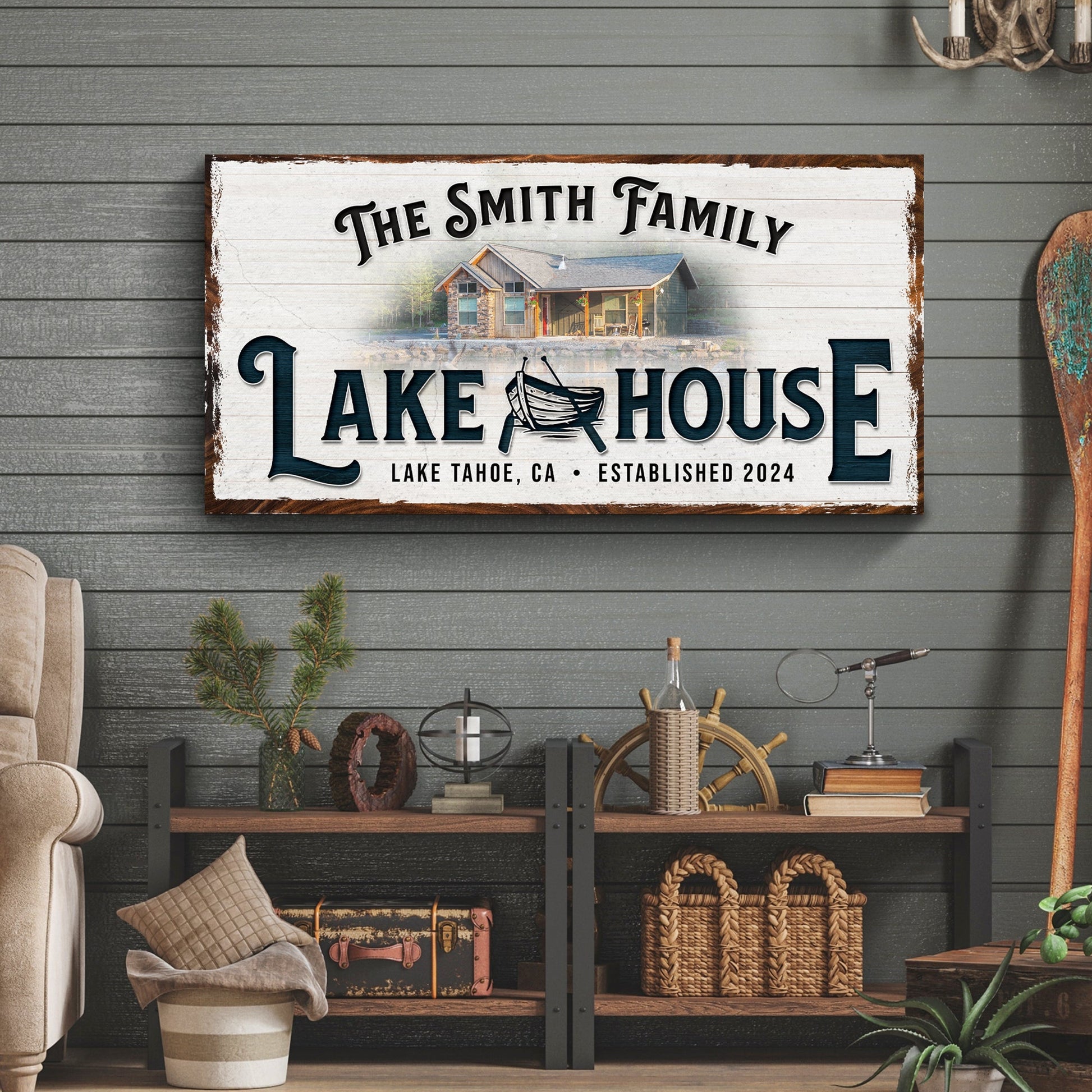 Personalized Lake House Sign