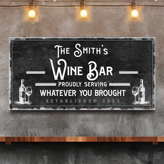 Personalized Wine Bar Sign