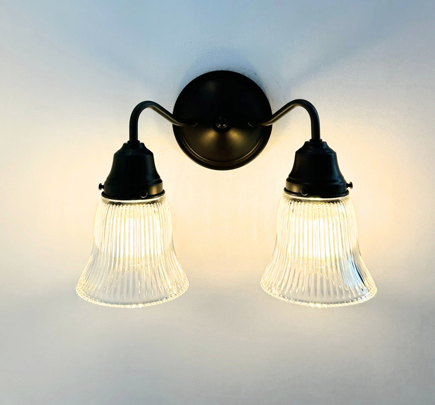 Antique Bell Glass Wall Sconces