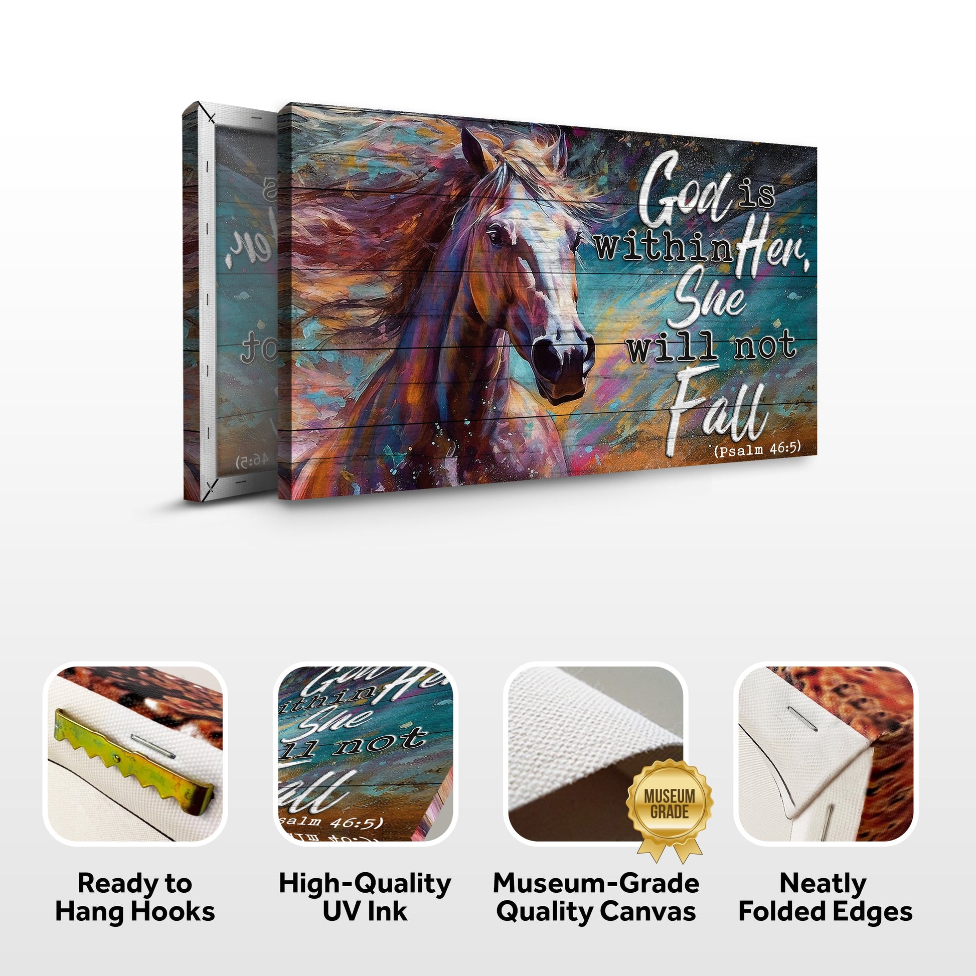 God Is Within Her She Will Not Fall Psalm 46:5 Faith Sign V