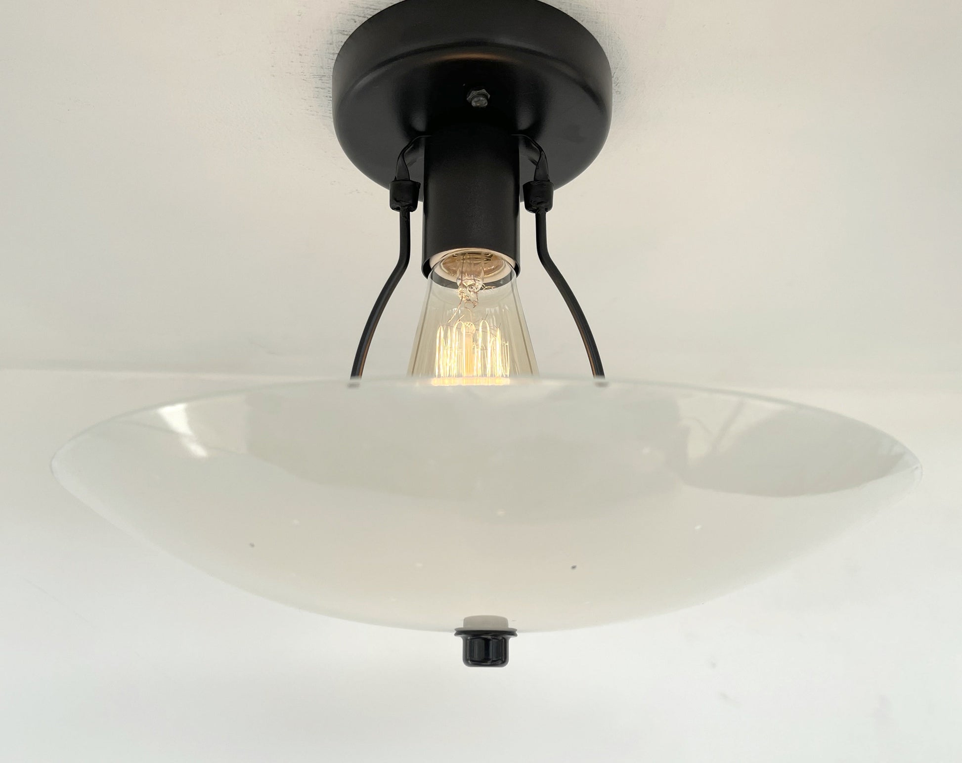 Retro Mid Century Glass Ceiling Light