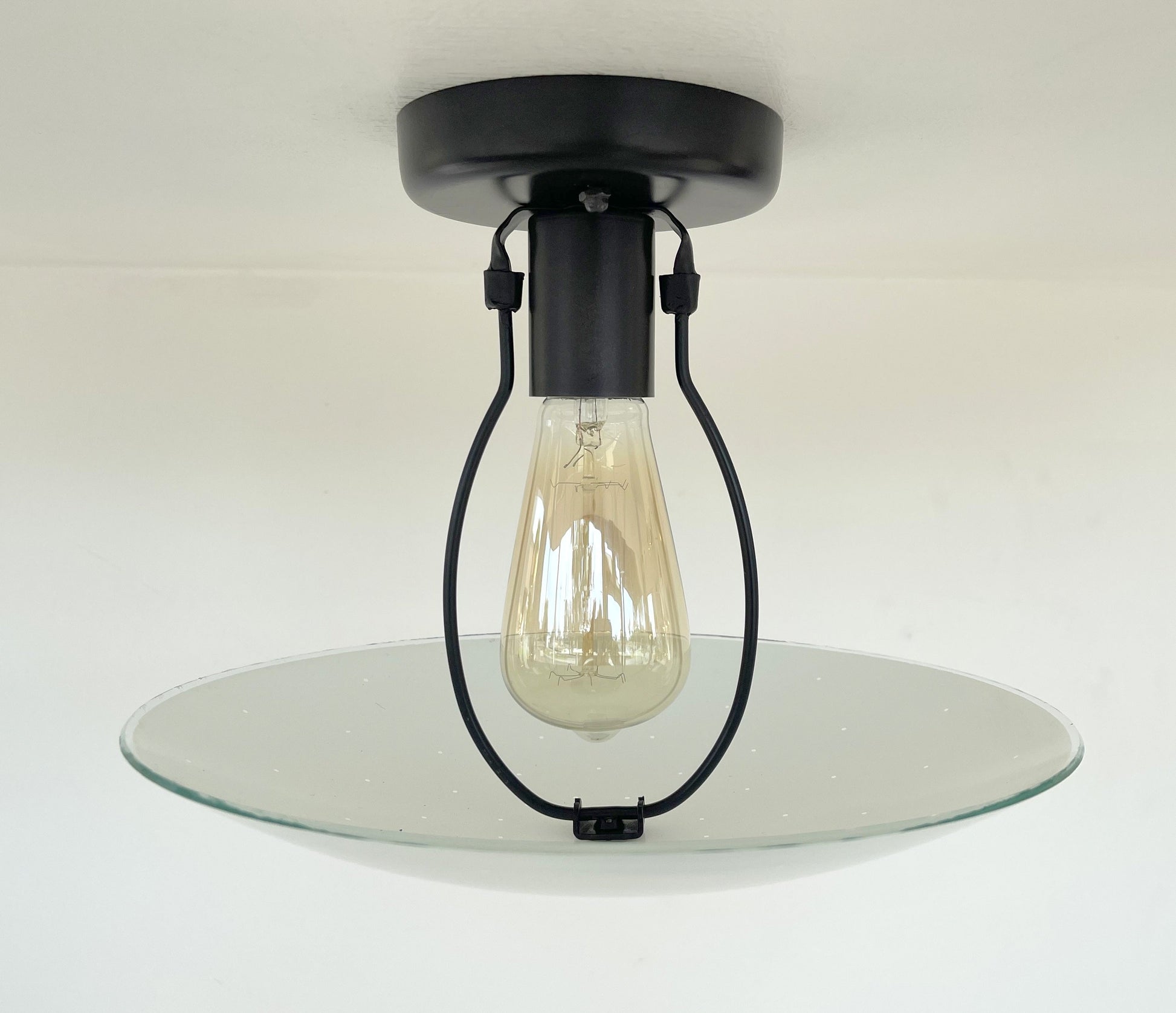 Retro Mid Century Glass Ceiling Light