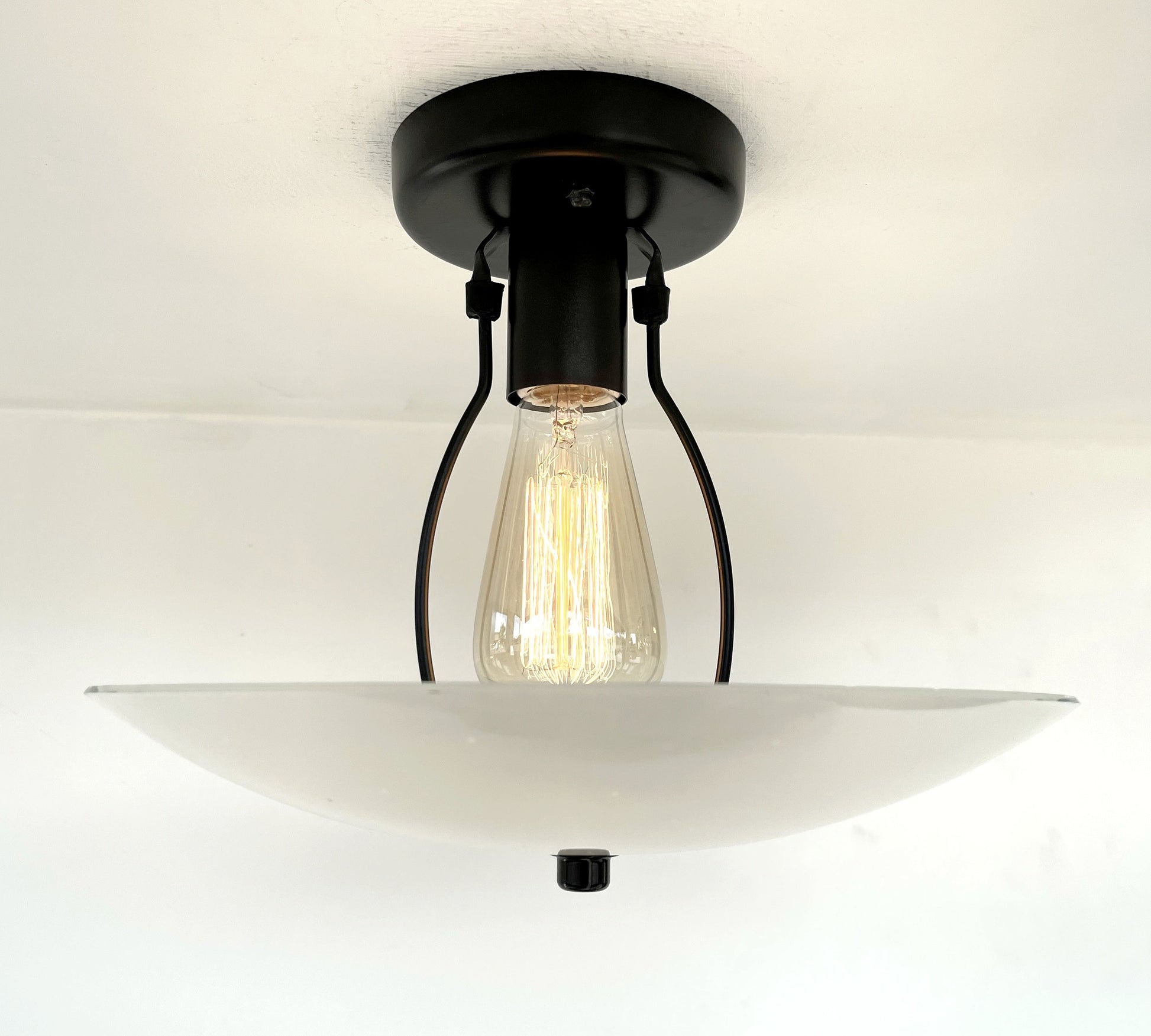 Retro Mid Century Glass Ceiling Light