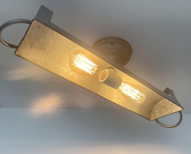 GALVANIZED DOME Ceiling Light Fixture (3 sizes)