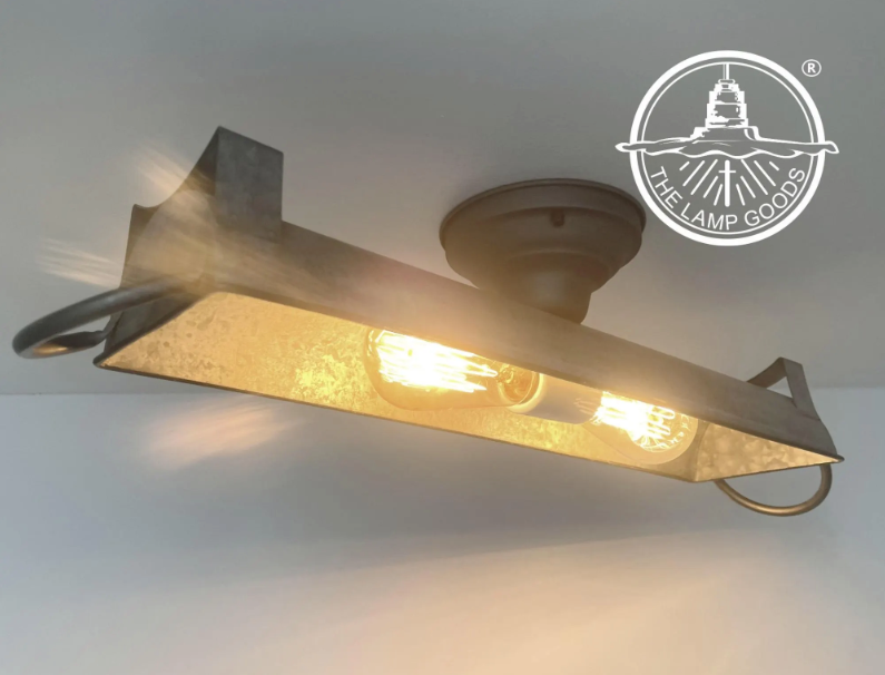 GALVANIZED DOME Ceiling Light Fixture (3 sizes)