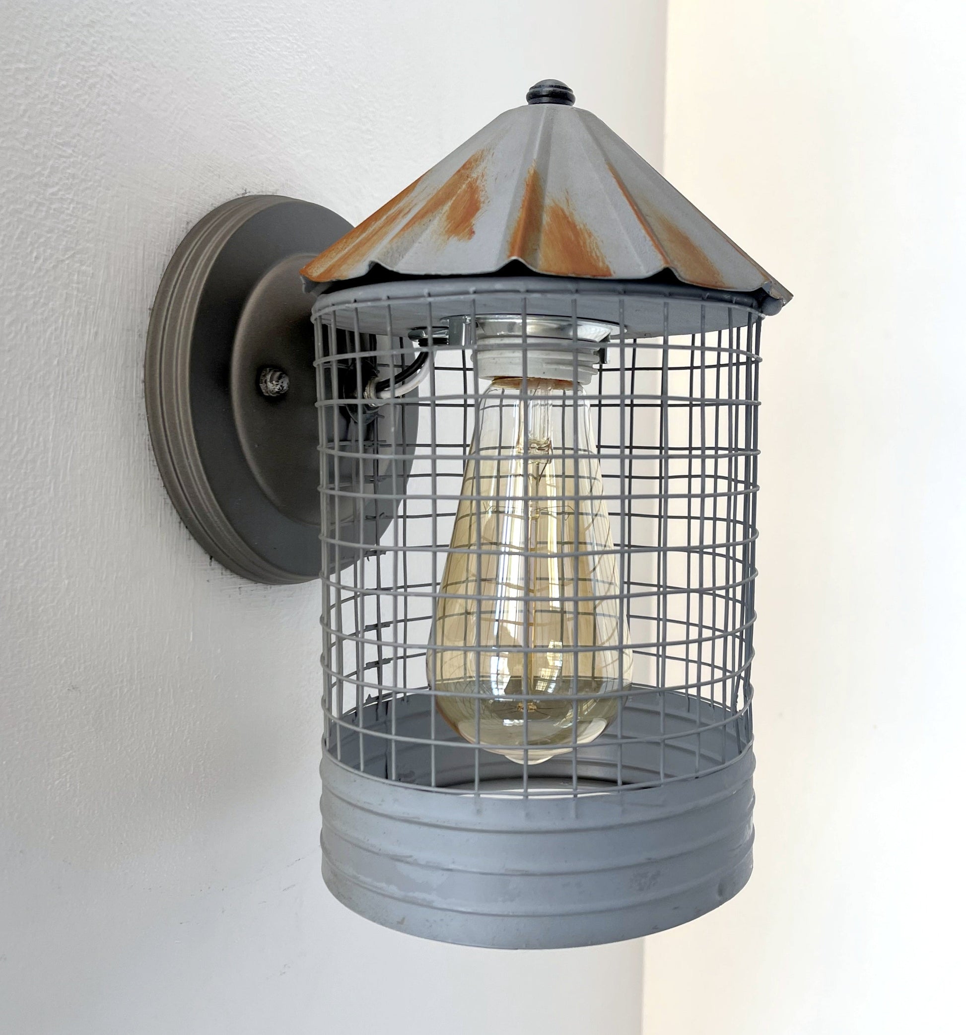 Silo Farmhouse Barn Silver Wall Sconce Light Fixture
