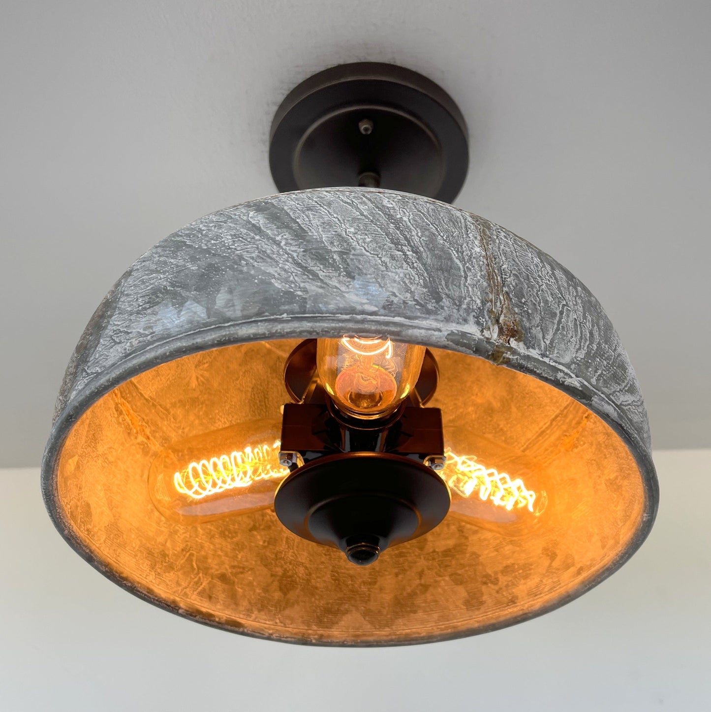 Rustic Bucket Chain Ceiling Light