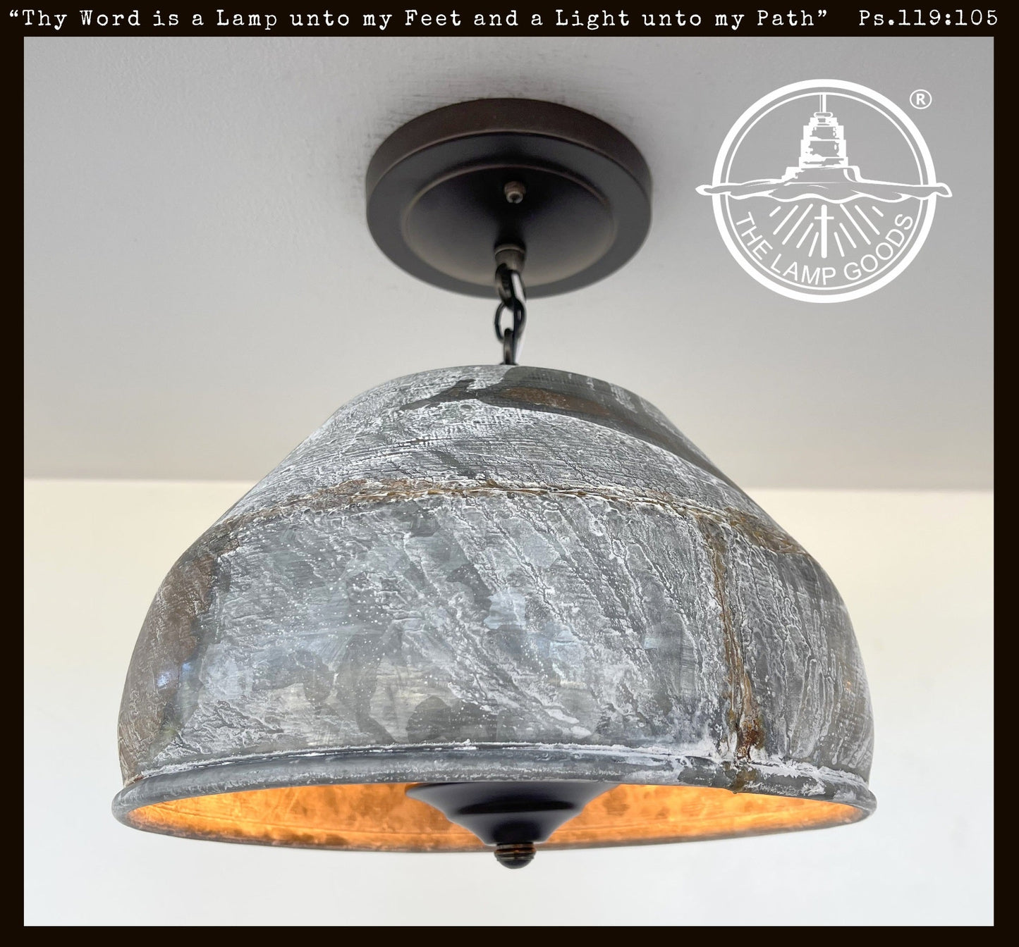 Rustic Bucket Chain Ceiling Light