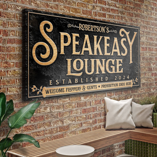 Speakeasy Personalized Bar Sign II