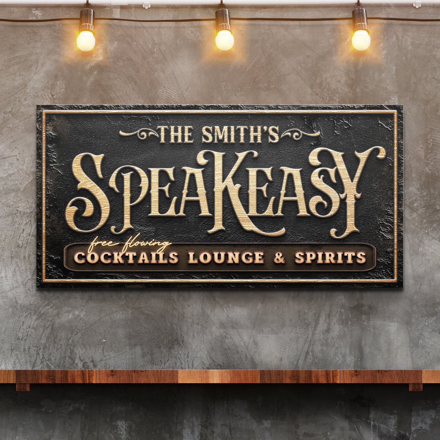Speakeasy Personalized Bar Sign