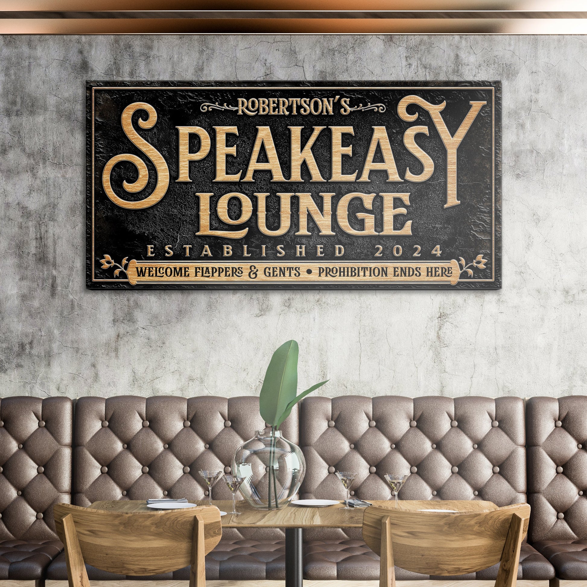 Speakeasy Personalized Bar Sign II