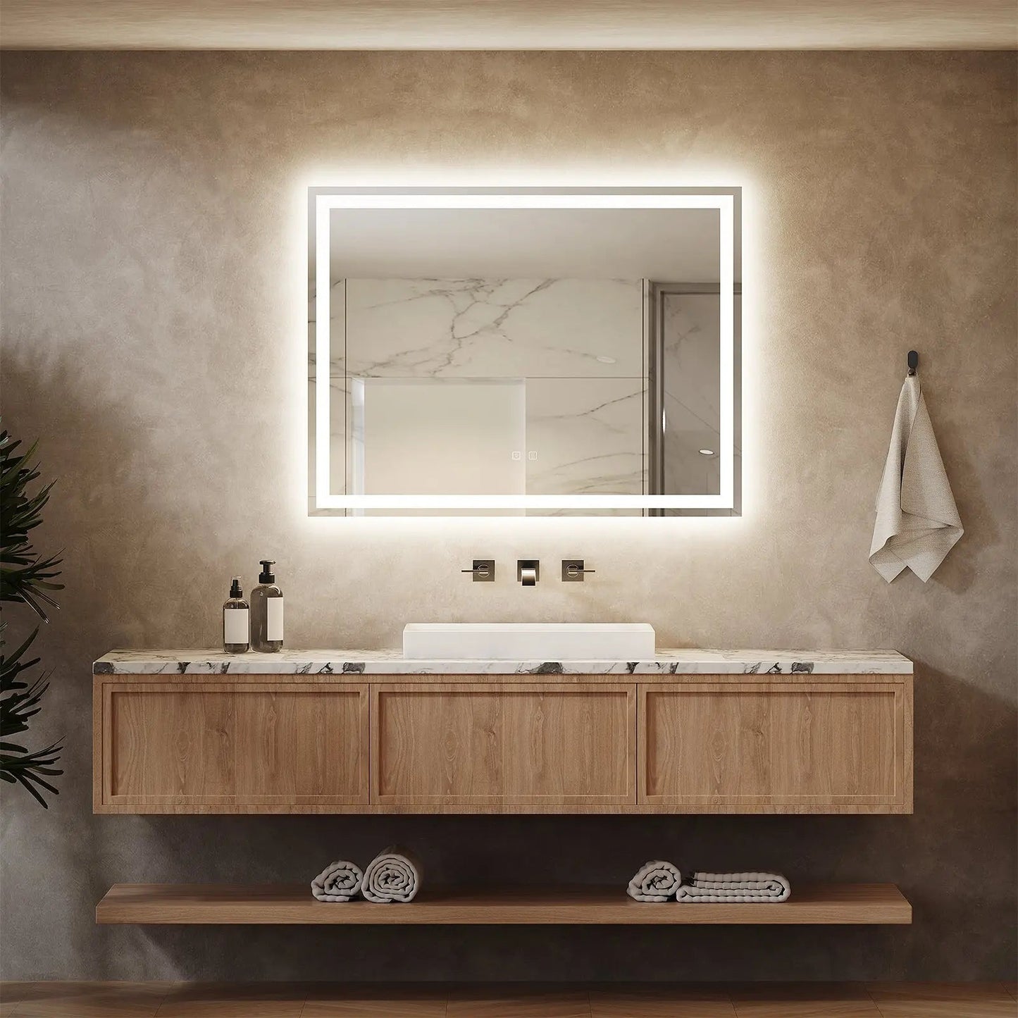 Standard Center Glow LED Bathroom Mirror