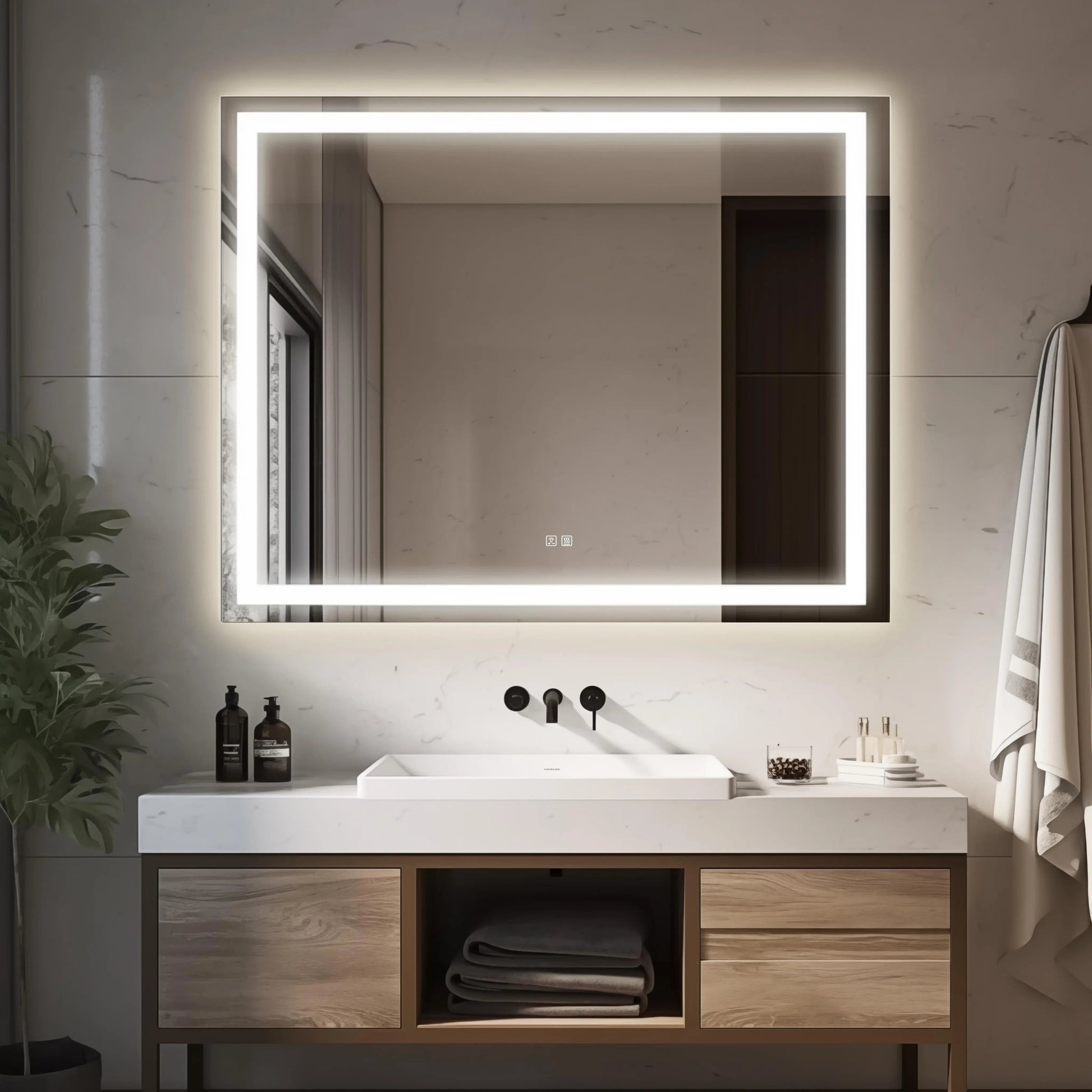 Standard Center Glow LED Bathroom Mirror
